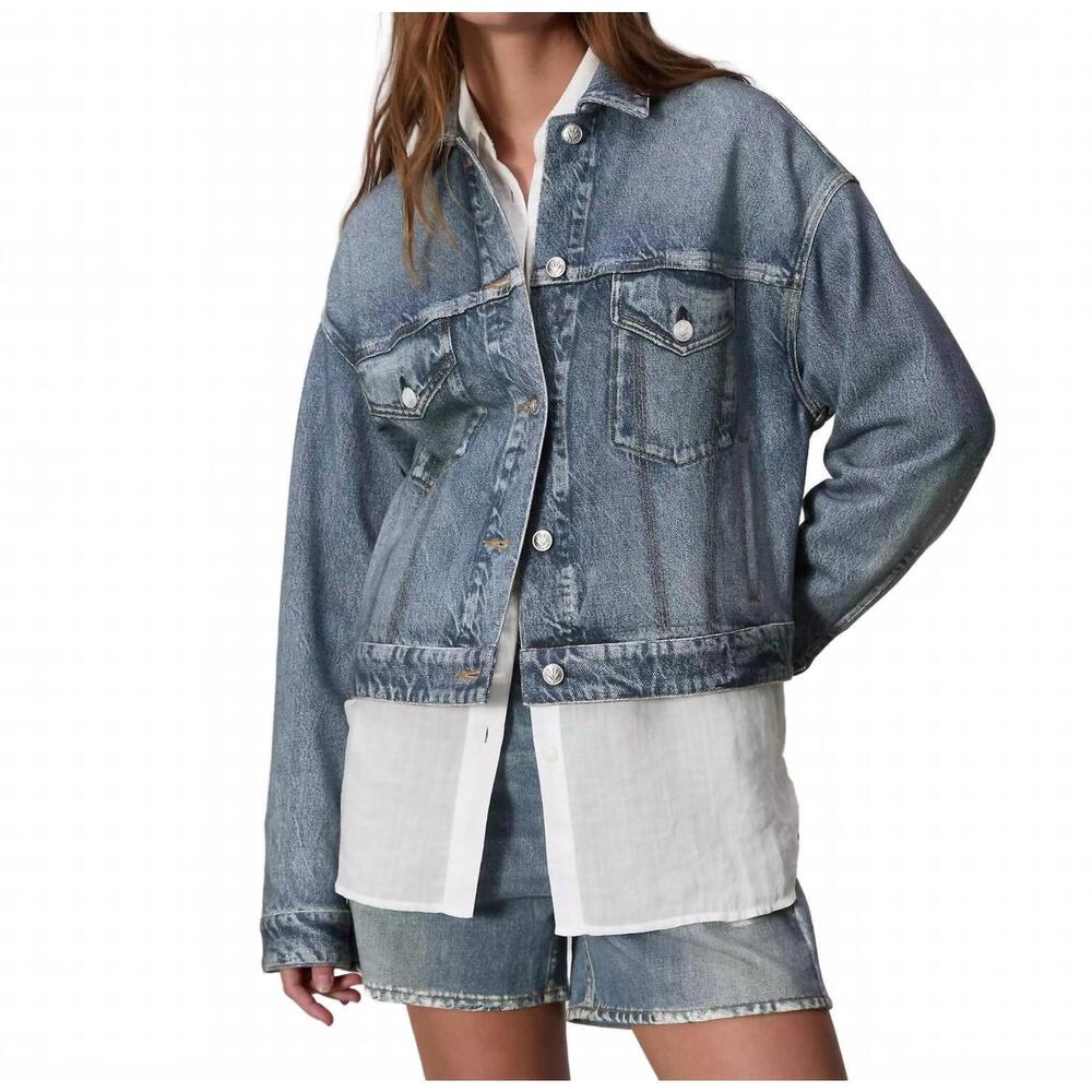 NEW RAG & BONE miramar denim trucker jacket in walker